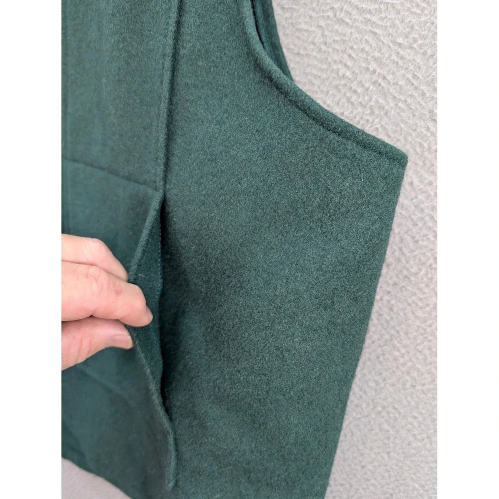 Vintage Orvis Wool Snap Front Sporting Vest Mens XL Green Fishing Made in Canada